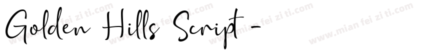 Golden Hills Script字体转换